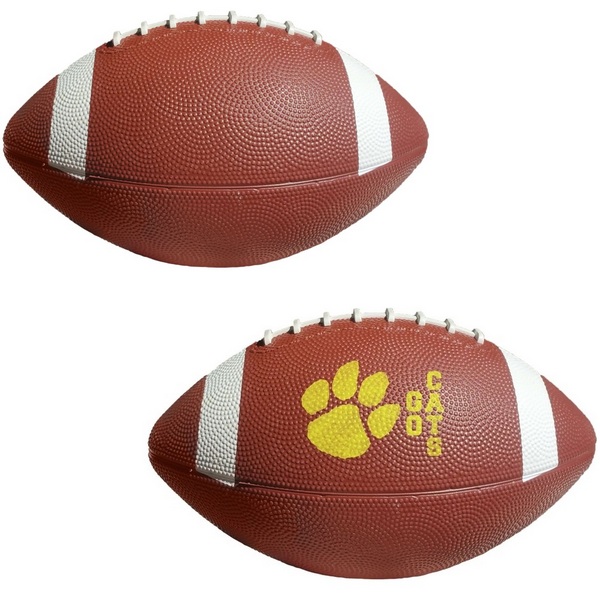 ''TGB10521-RB Small Size 10 1/2'''' Rubber FOOTBALL With Custom Imprint''